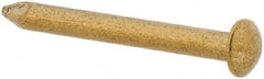 Made in USA - 18 Gauge, 1/2" OAL Escutcheon Pin Nails - Smooth Shank, Brass, Bright Finish - Exact Tooling