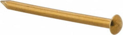 Made in USA - 18 Gauge, 3/4" OAL Escutcheon Pin Nails - Smooth Shank, Brass, Bright Finish - Exact Tooling