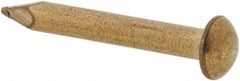 Made in USA - 14 Gauge, 5/8" OAL Escutcheon Pin Nails - Smooth Shank, Brass, Bright Finish - Exact Tooling