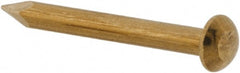 Made in USA - 14 Gauge, 3/4" OAL Escutcheon Pin Nails - Smooth Shank, Brass, Bright Finish - Exact Tooling