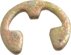 Rotor Clip - 0.116" Groove Diam, 5/32" Shaft Diam, Zinc Yellow Dichromate Steel, E Style External Retaining Rings - 0.029" Groove Width, 0.02" Groove Depth, 0.025" Ring Thickness, Grade 1060-1090 - Exact Tooling