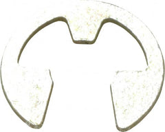 Rotor Clip - 0.21" Groove Diam, 1/4" Shaft Diam, Zinc Yellow Dichromate Steel, E Style External Retaining Rings - 0.029" Groove Width, 0.02" Groove Depth, 0.025" Ring Thickness, Grade 1060-1090 - Exact Tooling