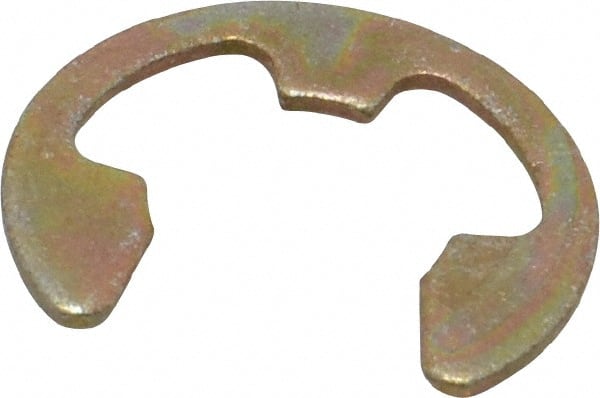 Rotor Clip - 0.485" Groove Diam, 5/8" Shaft Diam, Zinc Yellow Dichromate Steel, E Style External Retaining Rings - 0.046" Groove Width, 0.07" Groove Depth, 0.042" Ring Thickness, Grade 1060-1090 - Exact Tooling