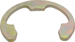 Rotor Clip - 5/8" Groove Diam, 3/4" Shaft Diam, Zinc Yellow Dichromate Steel, E Style External Retaining Rings - 0.056" Groove Width, 0.062" Groove Depth, 0.05" Ring Thickness, Grade 1060-1090 - Exact Tooling