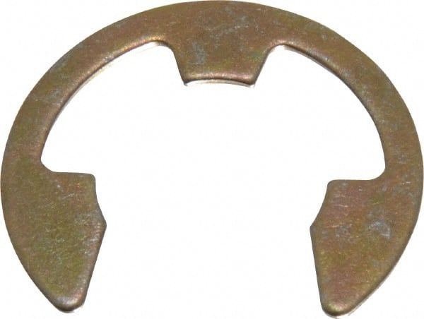 Rotor Clip - 0.835" Groove Diam, 63/64" Shaft Diam, Zinc Yellow Dichromate Steel, E Style External Retaining Rings - 0.056" Groove Width, 0.074" Groove Depth, 0.05" Ring Thickness, Grade 1060-1090 - Exact Tooling