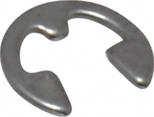 Rotor Clip - 0.095" Groove Diam, 1/8" Shaft Diam, Stainless Steel, E Style External Retaining Rings - 0.02" Groove Width, 0.015" Groove Depth, 0.015" Ring Thickness, Grade 15-7 Grade 632 - Exact Tooling