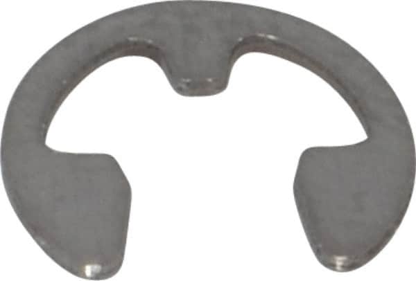 Rotor Clip - 0.147" Groove Diam, 3/16" Shaft Diam, Stainless Steel, E Style External Retaining Rings - 0.029" Groove Width, 0.02" Groove Depth, 0.025" Ring Thickness, Grade 15-7 Grade 632 - Exact Tooling