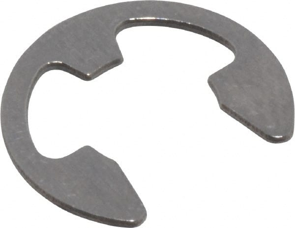 Rotor Clip - 1/4" Groove Diam, 5/16" Shaft Diam, Stainless Steel, E Style External Retaining Rings - 0.029" Groove Width, 0.031" Groove Depth, 0.025" Ring Thickness, Grade 15-7 Grade 632 - Exact Tooling