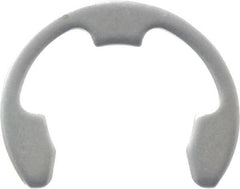 Rotor Clip - 5/8" Groove Diam, 3/4" Shaft Diam, Stainless Steel, E Style External Retaining Rings - 0.056" Groove Width, 0.062" Groove Depth, 0.05" Ring Thickness, Grade 15-7 Grade 632 - Exact Tooling