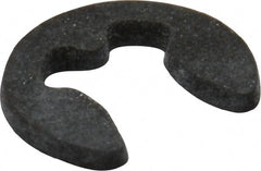 Rotor Clip - 1.9mm Groove Diam, 2.5 to 3mm Shaft Diam, Phosphate & Oil Steel, E Style External Retaining Rings - 0.54mm Groove Width, 0.5mm Ring Thickness, Grade 1060-1090 - Exact Tooling