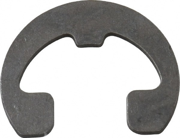 Rotor Clip - 0.343" Groove Diam, 7/16" Shaft Diam, Phosphate Steel, Reinforced E Style External Retaining Rings - 0.04" Groove Width, 0.047" Groove Depth, 0.035" Ring Thickness, Grade 1060-1090 - Exact Tooling