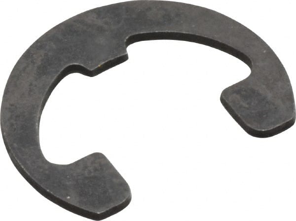 Rotor Clip - 7/16" Groove Diam, 9/16" Shaft Diam, Phosphate Steel, Reinforced E Style External Retaining Rings - 0.046" Groove Width, 0.062" Groove Depth, 0.042" Ring Thickness, Grade 1060-1090 - Exact Tooling