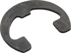 Rotor Clip - 7/16" Groove Diam, 9/16" Shaft Diam, Phosphate Steel, Reinforced E Style External Retaining Rings - 0.046" Groove Width, 0.062" Groove Depth, 0.042" Ring Thickness, Grade 1060-1090 - Exact Tooling
