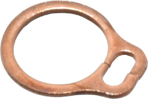 Rotor Clip - 0.117" Groove Diam, 1/8" Shaft Diam, Zinc-Plated Beryllium Copper, Snap External Retaining Rings - 0.012" Groove Width, 0.004" Groove Depth, 0.01" Ring Thickness - Exact Tooling