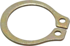 Rotor Clip - 0.352" Groove Diam, 3/8" Shaft Diam, Zinc Yellow Dichromate Steel, Snap External Retaining Rings - 0.029" Groove Width, 0.012" Groove Depth, 0.025" Ring Thickness, Grade 1060-1090 - Exact Tooling