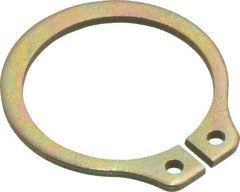 Rotor Clip - 0.646" Groove Diam, 11/16" Shaft Diam, Zinc Yellow Dichromate Steel, Snap External Retaining Rings - 0.046" Groove Width, 0.021" Groove Depth, 0.042" Ring Thickness, Grade 1060-1090 - Exact Tooling