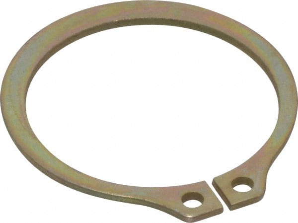 Rotor Clip - 1.118" Groove Diam, 1-3/16" Shaft Diam, Zinc Yellow Dichromate Steel, Snap External Retaining Rings - 0.056" Groove Width, 0.035" Groove Depth, 0.05" Ring Thickness, Grade 1060-1090 - Exact Tooling