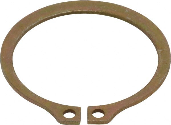 Rotor Clip - 1.65" Groove Diam, 1-3/4" Shaft Diam, Zinc Yellow Dichromate Steel, Snap External Retaining Rings - 0.068" Groove Width, 0.05" Groove Depth, 0.062" Ring Thickness, Grade 1060-1090 - Exact Tooling