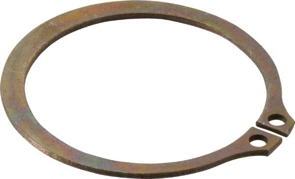 Rotor Clip - 1.886" Groove Diam, 2" Shaft Diam, Zinc Yellow Dichromate Steel, Snap External Retaining Rings - 0.068" Groove Width, 0.057" Groove Depth, 0.062" Ring Thickness, Grade 1060-1090 - Exact Tooling
