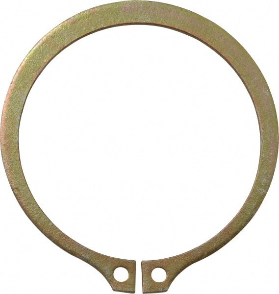 Rotor Clip - 2.239" Groove Diam, 2-3/8" Shaft Diam, Zinc Yellow Dichromate Steel, Snap External Retaining Rings - 0.086" Groove Width, 0.068" Groove Depth, 0.078" Ring Thickness, Grade 1060-1090 - Exact Tooling