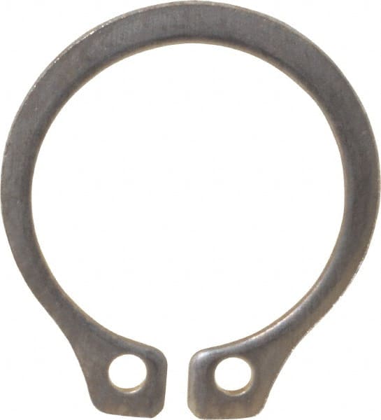Rotor Clip - 0.412" Groove Diam, 7/16" Shaft Diam, Zinc-Plated Stainless Steel, Snap External Retaining Rings - 0.029" Groove Width, 0.013" Groove Depth, 0.025" Ring Thickness, Grade 15-7 Grade 632 - Exact Tooling