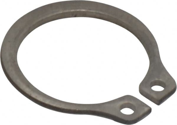 Rotor Clip - 0.468" Groove Diam, 1/2" Shaft Diam, Zinc-Plated Stainless Steel, Snap External Retaining Rings - 0.039" Groove Width, 0.016" Groove Depth, 0.035" Ring Thickness, Grade 15-7 Grade 632 - Exact Tooling