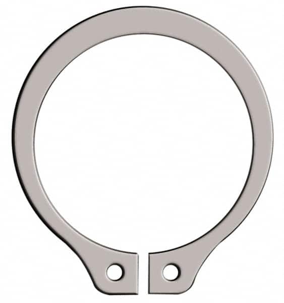 Rotor Clip - 20.85mm Groove Diam, 7/8" Shaft Diam, Passivated Stainless Steel, Snap External Retaining Rings - 0.046" Groove Width, 0.027" Groove Depth, 0.042" Ring Thickness, Grade 15-7 Grade 632 - Exact Tooling