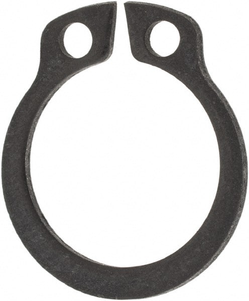 Rotor Clip - 11.5mm Groove Diam, 12mm Shaft Diam, Phosphate & Oil Steel, Snap External Retaining Rings - 1.1mm Groove Width, 0.25mm Groove Depth, 1mm Ring Thickness, Grade 1060-1090 - Exact Tooling