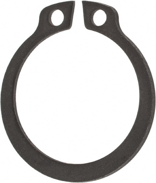 Rotor Clip - 19mm Groove Diam, 20mm Shaft Diam, Phosphate & Oil Steel, Snap External Retaining Rings - 1.3mm Groove Width, 0.5mm Groove Depth, 1.2mm Ring Thickness, Grade 1060-1090 - Exact Tooling