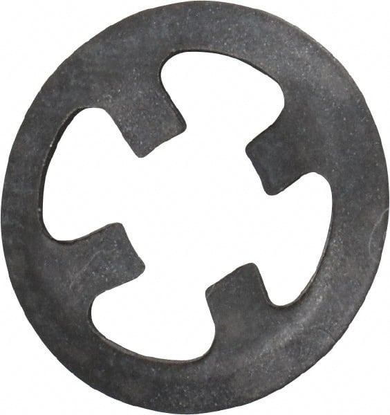 Rotor Clip - 5/32" Shaft Diam, Phosphate Steel, Self Locking External Retaining Rings - 0.01" Ring Thickness, Grade 1060-1090 - Exact Tooling