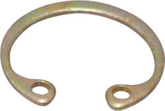 Rotor Clip - 0.015" Thick, Zinc Yellow Dichromate Finish, Steel Snap Internal Retaining Ring - 0.02" Groove Width, 0.009" Groove Depth, 0.33" Groove Diam, Grade 1060-1090 - Exact Tooling