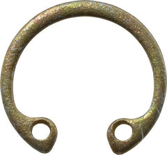Rotor Clip - 0.025" Thick, Zinc Yellow Dichromate Finish, Steel Snap Internal Retaining Ring - 0.029" Groove Width, 0.011" Groove Depth, 0.397" Groove Diam, Grade 1060-1090 - Exact Tooling