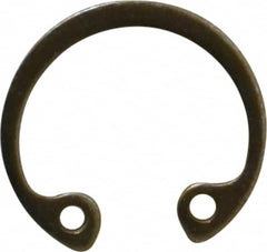 Rotor Clip - 0.025" Thick, Zinc Yellow Dichromate Finish, Steel Snap Internal Retaining Ring - 0.029" Groove Width, 0.012" Groove Depth, 0.461" Groove Diam, Grade 1060-1090 - Exact Tooling