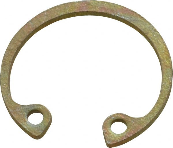Rotor Clip - 0.035" Thick, Zinc Yellow Dichromate Finish, Steel Snap Internal Retaining Ring - 0.039" Groove Width, 0.02" Groove Depth, 0.665" Groove Diam, Grade 1060-1090 - Exact Tooling