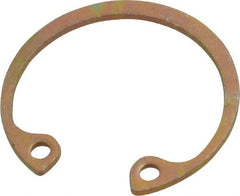 Rotor Clip - 0.035" Thick, Zinc Yellow Dichromate Finish, Steel Snap Internal Retaining Ring - 0.039" Groove Width, 0.023" Groove Depth, 0.796" Groove Diam, Grade 1060-1090 - Exact Tooling