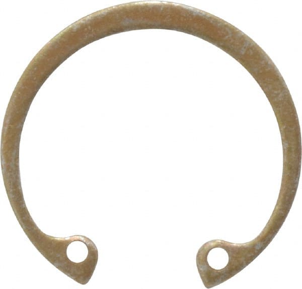 Rotor Clip - 0.05" Thick, Zinc Yellow Dichromate Finish, Steel Snap Internal Retaining Ring - 0.056" Groove Width, 0.036" Groove Depth, 1.197" Groove Diam, Grade 1060-1090 - Exact Tooling