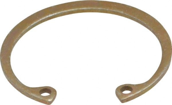 Rotor Clip - 0.05" Thick, Zinc Yellow Dichromate Finish, Steel Snap Internal Retaining Ring - 0.056" Groove Width, 0.04" Groove Depth, 1.33" Groove Diam, Grade 1060-1090 - Exact Tooling