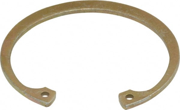Rotor Clip - 0.062" Thick, Zinc Yellow Dichromate Finish, Steel Snap Internal Retaining Ring - 0.068" Groove Width, 0.054" Groove Depth, 1.858" Groove Diam, Grade 1060-1090 - Exact Tooling