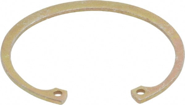 Rotor Clip - 0.062" Thick, Zinc Yellow Dichromate Finish, Steel Snap Internal Retaining Ring - 0.068" Groove Width, 0.061" Groove Depth, 2.122" Groove Diam, Grade 1060-1090 - Exact Tooling