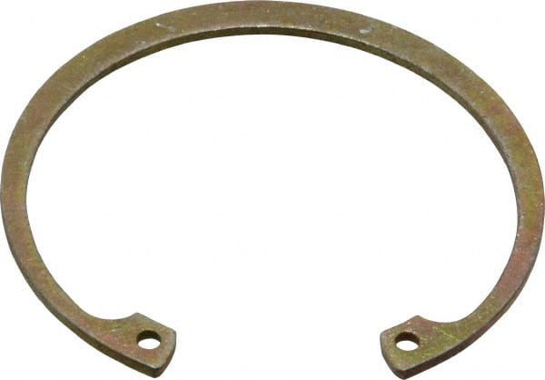 Rotor Clip - 0.078" Thick, Zinc Yellow Dichromate Finish, Steel Snap Internal Retaining Ring - 0.086" Groove Width, 0.074" Groove Depth, 2.648" Groove Diam, Grade 1060-1090 - Exact Tooling