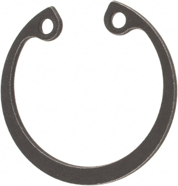Rotor Clip - 25.2mm Nominal, 1.2mm Thick, Phosphate Finish, Steel Snap Internal Retaining Ring - 1.3mm Groove Width, 0.6mm Groove Depth, 25.2mm Groove Diam, Grade 1060-1090 - Exact Tooling