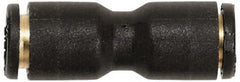 Coilhose Pneumatics - 1/8" OD, Glass Reinforced Nylon Push-to-Connect Union - 225 Max psi, Black - Exact Tooling