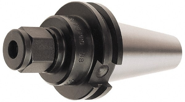 Collis Tool - 0.68" Capacity, 4" Projection, CAT40 Taper Shank, ER25 Collet Chuck - 0.0002" TIR, Through-Spindle & DIN Flange Coolant - Exact Tooling