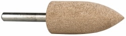 Cratex - 7/8" Head Diam x 2" Thickness, A11, Pointed Tree End, Aluminum Oxide Mounted Point - Medium Grade, 80 Grit, 12,000 RPM - Exact Tooling