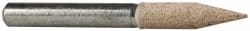 Cratex - 1/4" Head Diam x 1-1/16" Thickness, A15, Pointed Cylinder End, Aluminum Oxide Mounted Point - Medium Grade, 80 Grit, 34,500 RPM - Exact Tooling