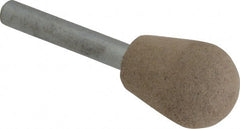 Cratex - 3/4" Head Diam x 1" Thickness, A23, Inverted Cone Radius End, Aluminum Oxide Mounted Point - Medium Grade, 80 Grit, 24,370 RPM - Exact Tooling