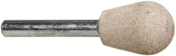 Cratex - 3/4" Head Diam x 1" Thickness, A23, Inverted Cone Radius End, Aluminum Oxide Mounted Point - Fine Grade, 120 Grit, 24,370 RPM - Exact Tooling