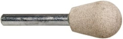 Cratex - 3/4" Head Diam x 1" Thickness, A23, Inverted Cone Radius End, Aluminum Oxide Mounted Point - Fine Grade, 120 Grit, 24,370 RPM - Exact Tooling