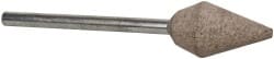 Cratex - 7/16" Head Diam x 3/4" Thickness, B51, Flame End, Aluminum Oxide Mounted Point - Medium Grade, 80 Grit, 21,000 RPM - Exact Tooling