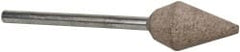 Cratex - 7/16" Head Diam x 3/4" Thickness, B51, Flame End, Aluminum Oxide Mounted Point - Medium Grade, 80 Grit, 21,000 RPM - Exact Tooling